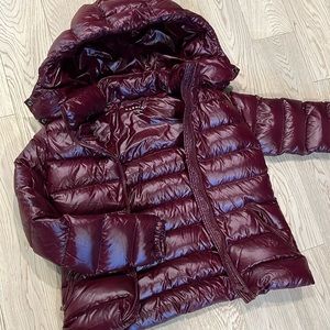Burgundy Babylon, Aritzia , Hudson puffer